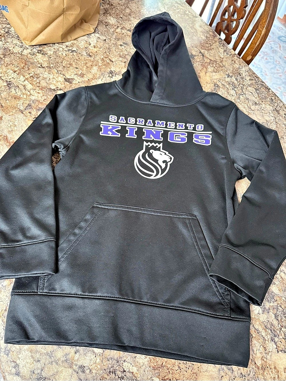 NBA Sacramento Kings Black Hoodie Like New